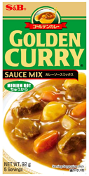 Golden Curry Medium Hot (średnio ostre) 92g - S&B - danie w 30 min