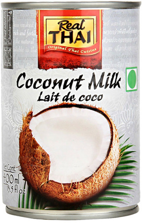 Mleko kokosowe Lite (55% wyciągu z kokosa) w puszce 400ml - Real Thai