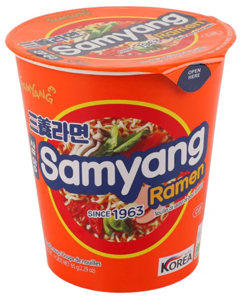 Zupa Samyang Original Ramen o smaku wołowiny w kubku, ostra 65g - Samyang
