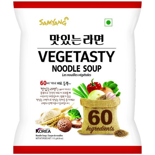 Zupa Vegetasty Ramyun - 60 składników, średnio ostra 115g - Samyang
