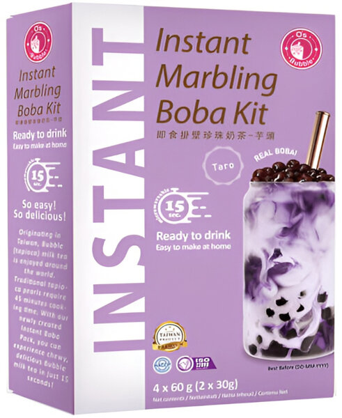 Zestaw instant do herbaty Bubble Tea Boba Taro 240g - O's Bubble