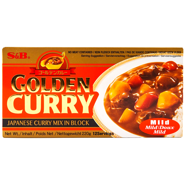 Golden Curry Mild (łagodne) 220g - S&B - danie w 30 min