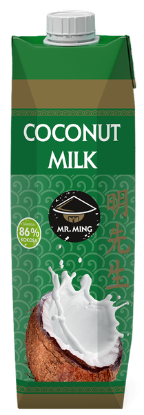 Mleko kokosowe (86% wyciągu z kokosa) w kartonie 1L - Mr.Ming