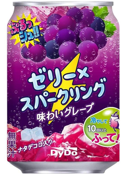 Jelly x Sparkling Grape Soda, napój gazowany z galaretką 280g - DyDo