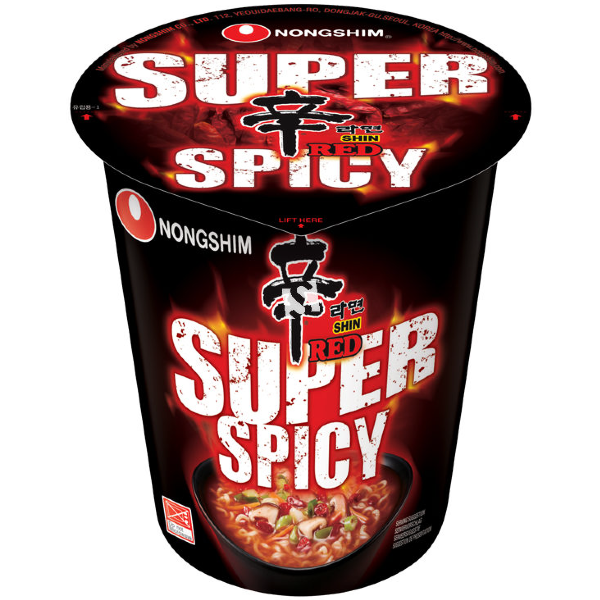 Zupa Shin Red Super Spicy w kubku, ekstra ostra 68g - Nongshim