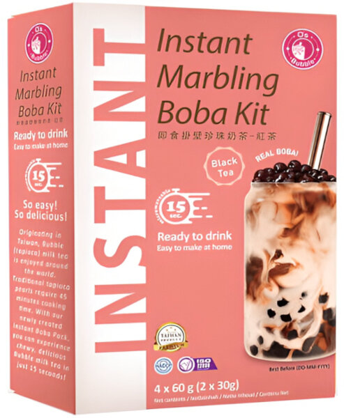 Zestaw instant do herbaty Bubble Tea Boba Black Tea 240g - O's Bubble
