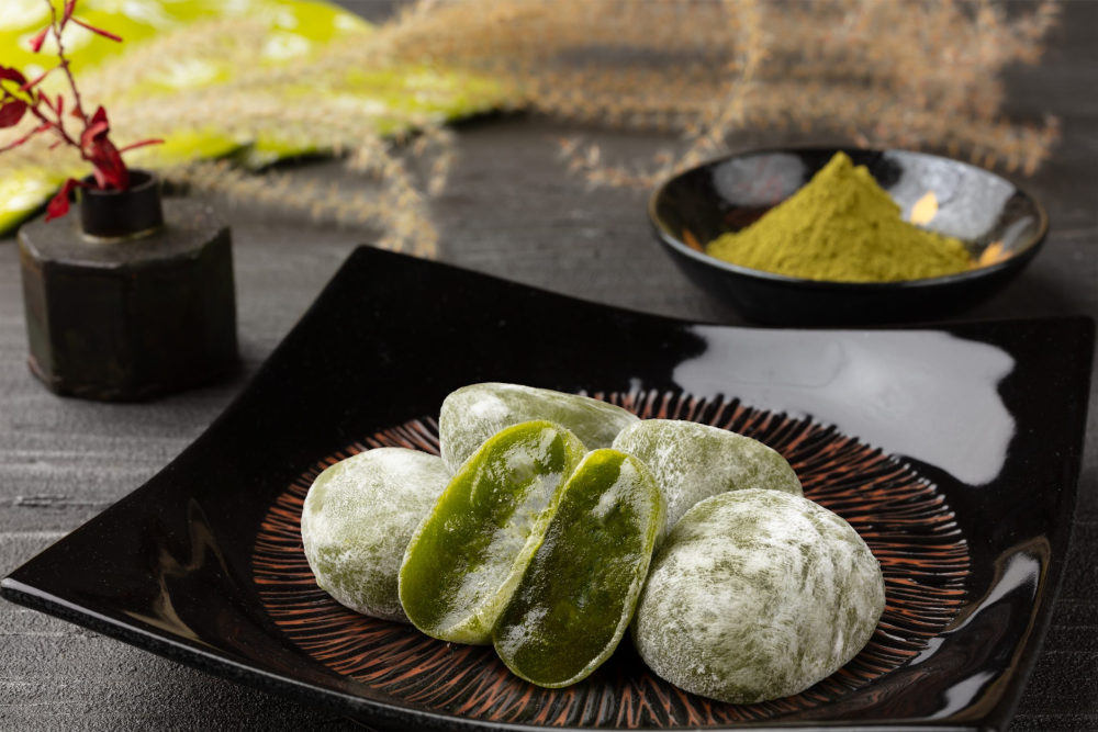 Ciasteczka ryżowe mochi z zieloną herbatą Uji Matcha