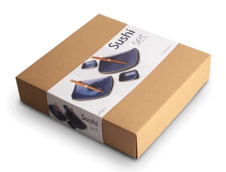 Zestaw do sushi Blue niebieski, 6 elementów - Emro Aziatica