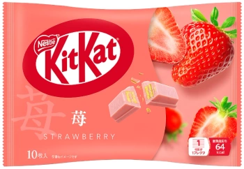 KitKat Mini Ichigo o smaku truskawkowym, torebka 10 sztuk 113g - Nestlé