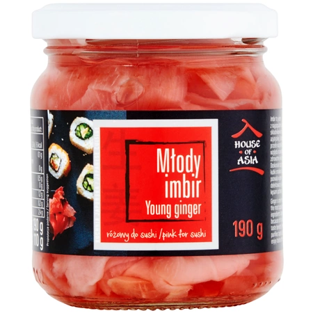 Młody imbir marynowany różowy 190g - House of Asia