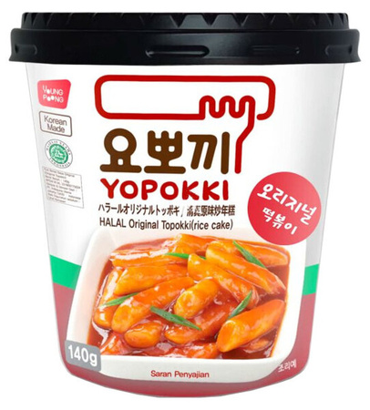 Yopokki, kluski ryżowe Halal Original Topokki 140g - Young Poong