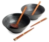 Zestaw misek do ramenu Uzu czarny, 6 elementów - Edo Japan