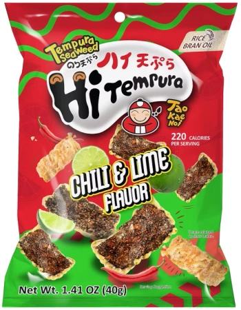 Chipsy Hi Tempura, algi nori w tempurze chili & lime 40g - Tao Kae Noi