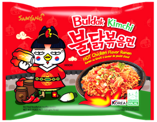 Ramyun o smaku ostrego kurczaka z kimchi, ogniście ostry 135g - Samyang