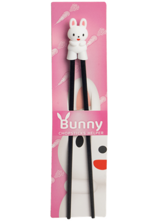 Plastikowe pałeczki z pomocnikiem 22,5cm - Króliczek