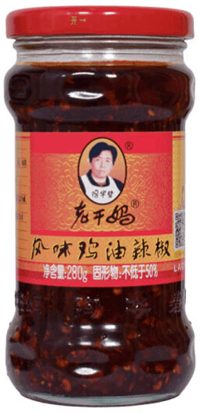 Olej chili o smaku kurczaka z tofu 280g - Lao Gan Ma