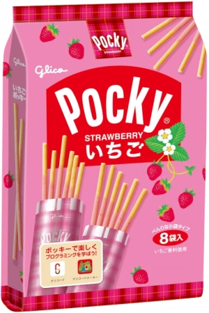 Paluszki Pocky Strawberry Share Pack o smaku truskawkowym 93,6g - Glico