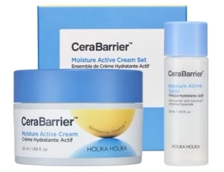 CeraBarrier Moisture Active Cream Special Edition 50ml+30ml - zestaw do pielęgnacji twarzy, serum w kremie i toner - Holika Holika