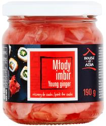Młody imbir marynowany różowy 190g - House of Asia