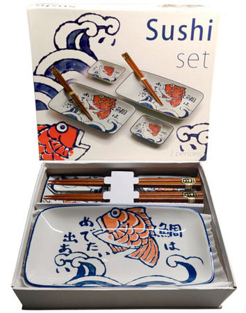 Zestaw do sushi Sakana rybki, 6 elementów - Emro Aziatica