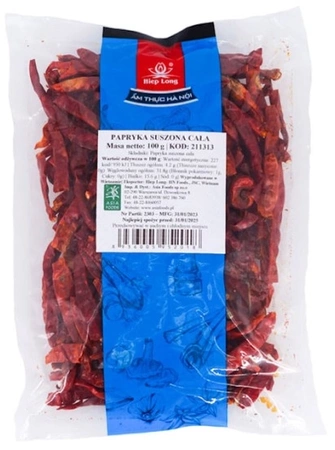 Papryka chili cała suszona 100g - Hiep Long