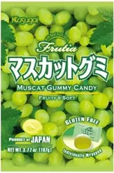Frutia Muscat Gummy, żelki o smaku winogron Muscat 107g - Kasugai
