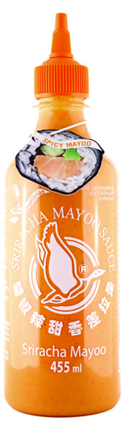 Sos chili Sriracha Mayoo, łagodnie pikantny (chili 20%) 455ml - Flying Goose