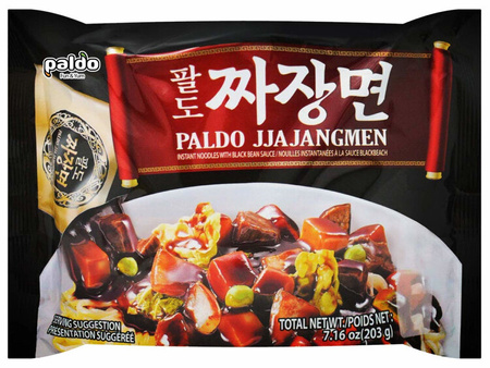 Jjajangmen, makaron z sosem z czarnej fasoli, łagodny 203g - Paldo