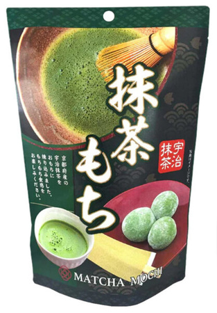 Matcha Mochi, ryżowe ciasteczka z dodatkiem Uji Matcha 130g - Seiki