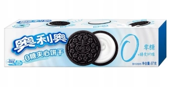 Oreo Thin 0 Sugar, cienkie kakaowe ciasteczka bez cukru 97g