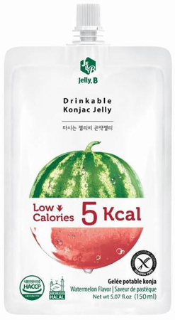 Konjac Jelly, przekąska z galaretką konnyaku o smaku arbuzowym 150ml - Jelly. B