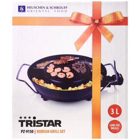 Grill elektryczny do koreańskiego BBQ z funkcją hot pot 3L, śr. 36cm - Tristar