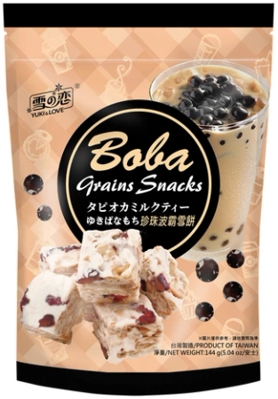 Ciastka Boba Grains Snack Milk Tea z kuleczkami boba 12 x 12g - Yuki & Love