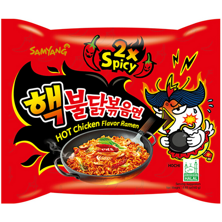 Buldak Ramyun 2xSpicy makaron instant o smaku bombowo ostrego kurczaka 40 x 140g (cały karton) - Samyang