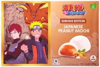 Mochi Naruto Shippuden Shikishi Edition Peanut, ryżowe ciasteczka z pastą orzechową 210g - Bamboo House