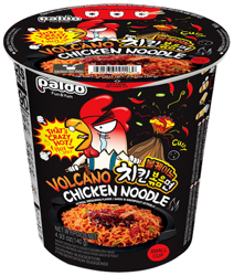 Makaron Volcano Chicken Noodle w kubku, szalenie ostry 70g - Paldo