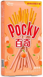 Pocky paluszki o smaku brzoskwiniowym Peach Flavor 55g - Glico