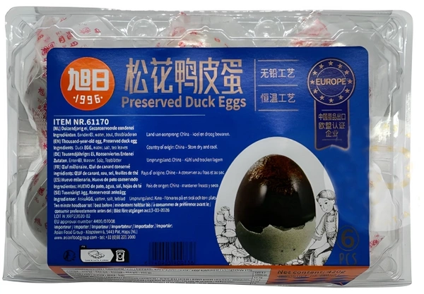 Century Eggs, stuletnie jajka kacze 6 sztuk 360g - Xu Ri