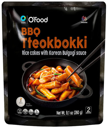 BBQ Tteokbokki, kluski ryżowe w sosie barbecue 260g - O'Food