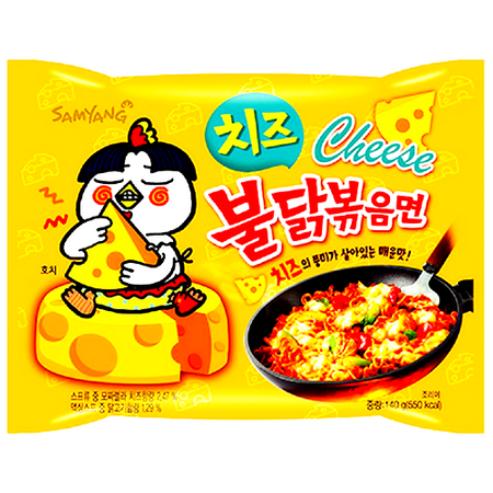 Ramyun Buldak o smaku ostrego kurczaka z serem, ogniście ostry 140g - Samyang