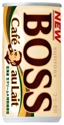 Kawa BOSS Cafe Au Lait z mlekiem i cukrem 185ml - Suntory