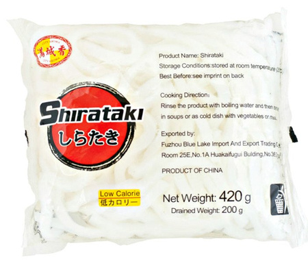 Makaron Shirataki Konjac, grube kluski udon 20 x 400g (cały karton) - City Aroma