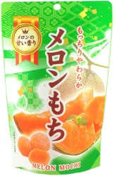 Mochi Melon, oryginalne ryżowe ciasteczka japońskie o smaku melona z Hokkaido 130g - Seiki