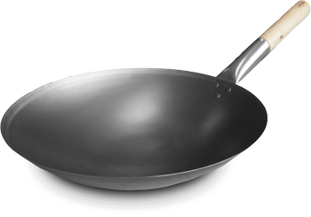 Wok stalowy z okrągłym dnem śr. 35cm (14 cali) - Emro Aziatica