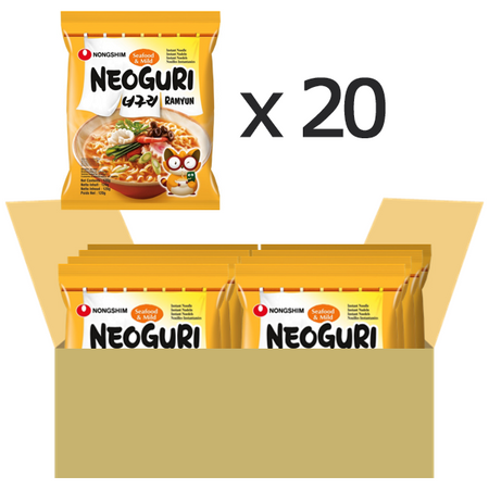 Zupa makaronowa Neoguri Ramyun z owocami morza, lekko pikantna 20 x 120g (cały karton) - Nongshim