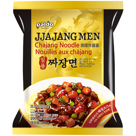 Jjajang Men, makaron z sosem z czarnej fasoli 4 x 200g - Paldo