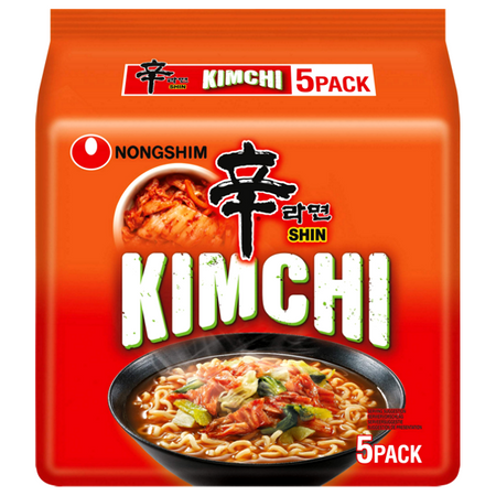 Zupa makaronowa Shin Kimchi Ramyun, ostra 5 x 120g - Nongshim