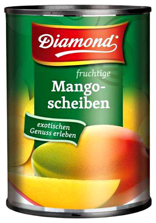 Mango, połówki w syropie lekko słodzonym 425g Diamond