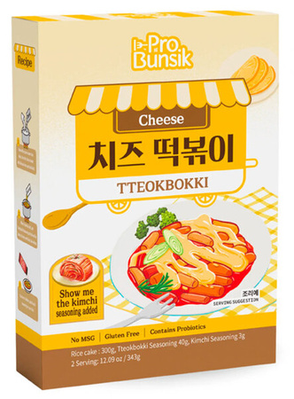 Kluski ryżowe w sosie serowym Cheese Tteokbokki 343g - ProBunsik