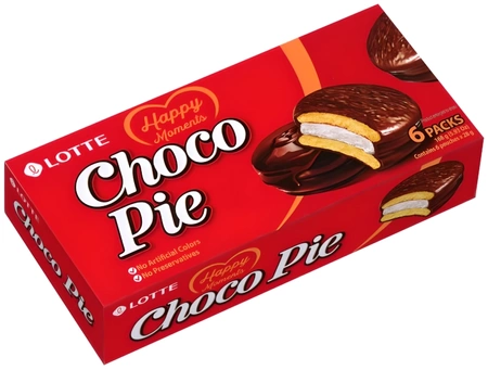 Choco Pie, ciastka biszkoptowe z pianką pudełko (6 x 28g) - Lotte